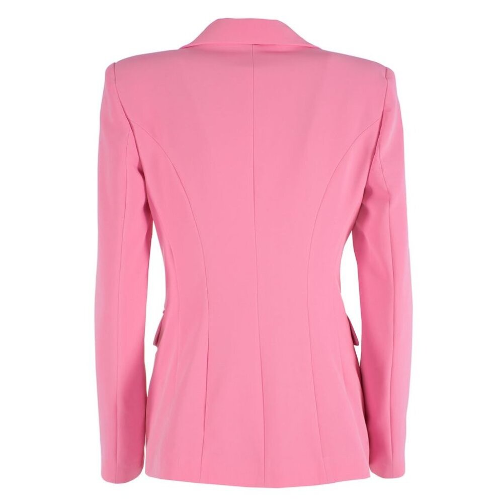 Pink Nylon Classic Jacket with Button Closure - Picture 2 of 3
